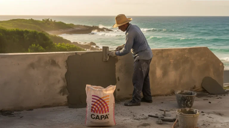 Cementos CAPA en Cuba aplicados en obra costera frente al salitre